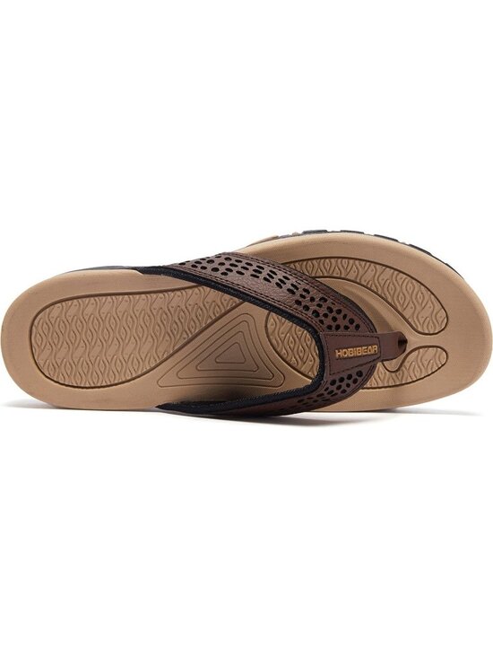 Men\'s Brown And Beige Sport Flip Flops Comfort Outdoor Casual Thong Sandal Shoes main image 5